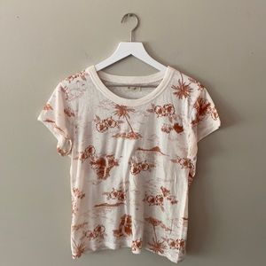 Madewell creme tropical crew neck